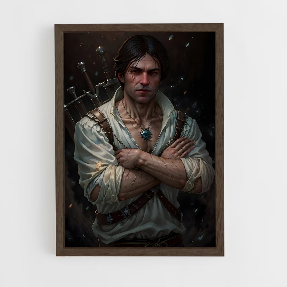 ap-vesemir kaer morhen-5 cadre Bois foncé