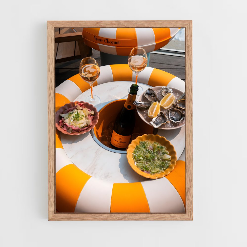 ap-veuve clicquot-3 cadre Bois clair