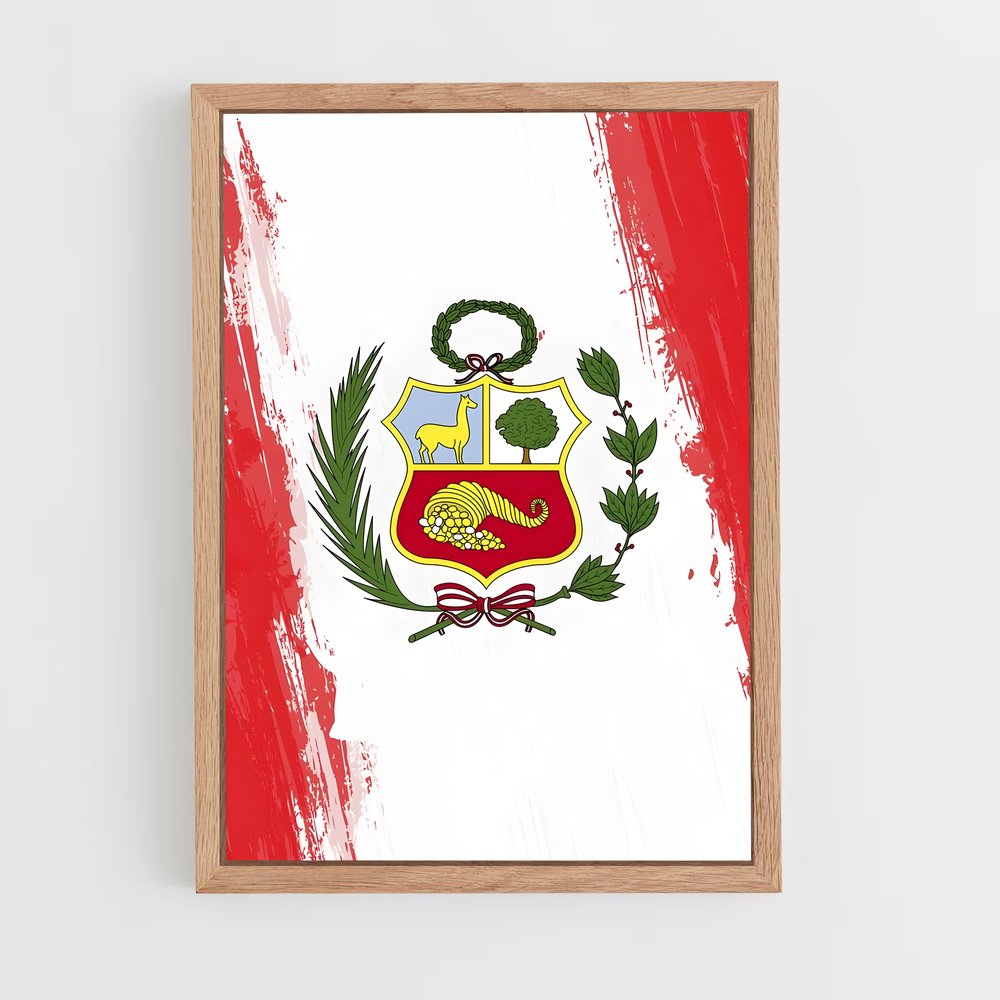 ap-viceroyalty of peru flag-1 cadre Bois clair