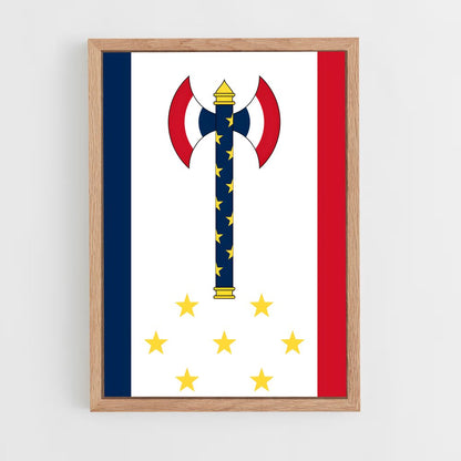 ap-vichy france flag-1 cadre Bois clair