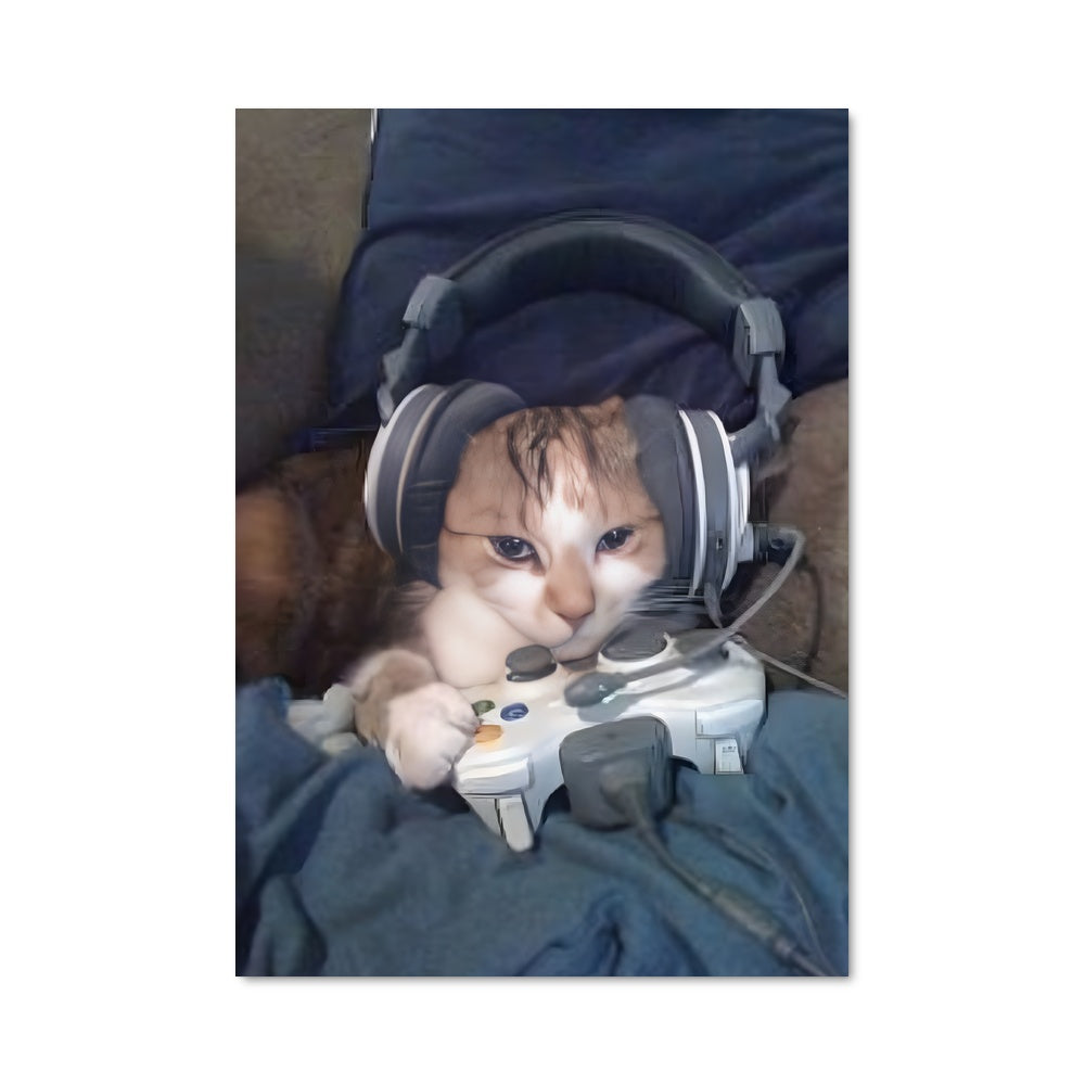 Poster Cat Gamer
