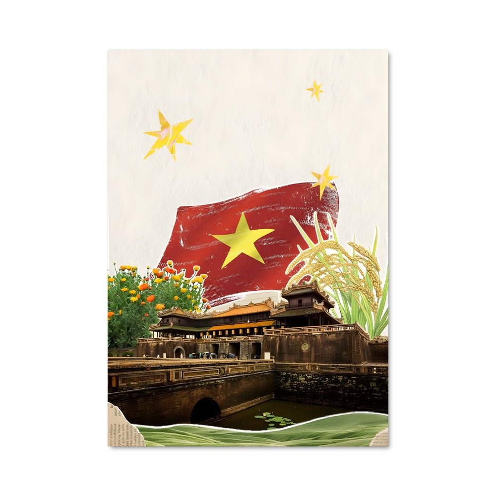 Poster Drapeau Découpé