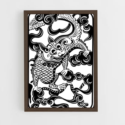 ap-vietnamese patterns-3 cadre Bois foncé