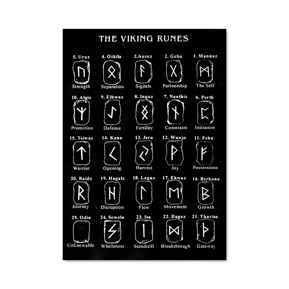 Poster Runes des Vikings
