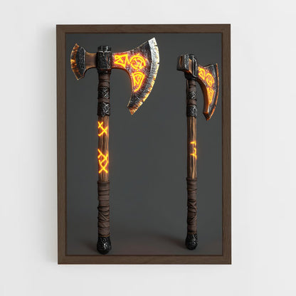 ap-viking axe-1 cadre Bois foncé
