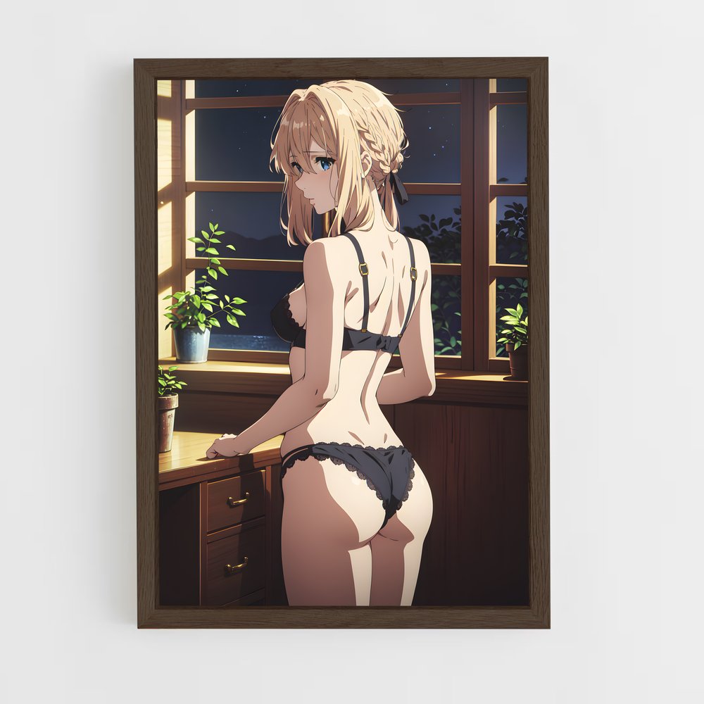 ap-violet evergarden*-11 cadre Bois foncé