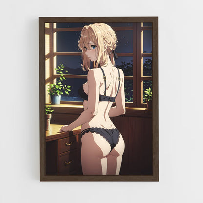 ap-violet evergarden*-11 cadre Bois foncé