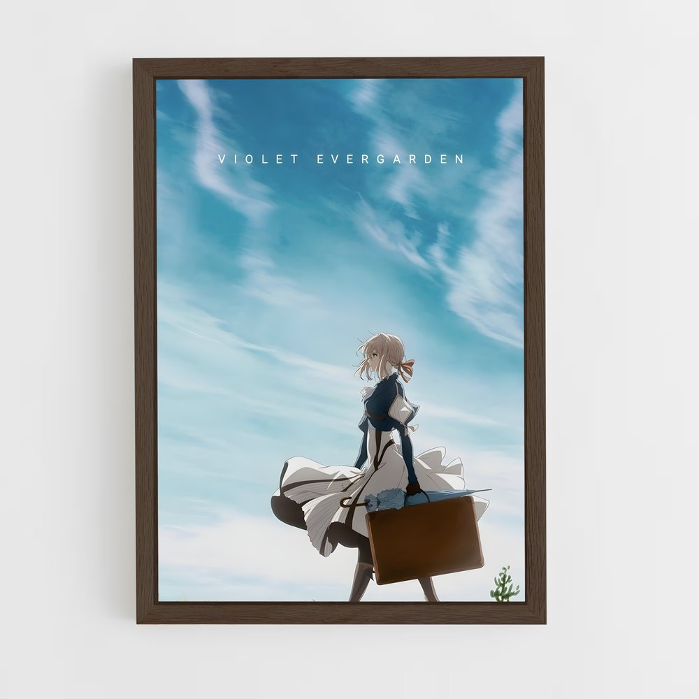 ap-violet evergarden*-2 cadre Bois foncé