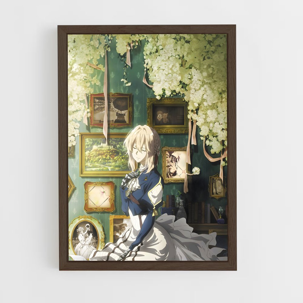 ap-violet evergarden*-5 cadre Bois foncé