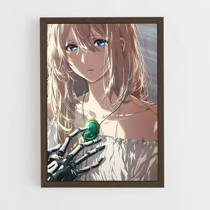 ap-violet evergarden*-8 cadre Bois foncé