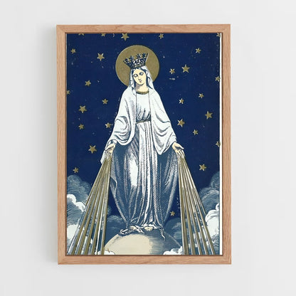 ap-virgin mary-4 cadre Bois clair