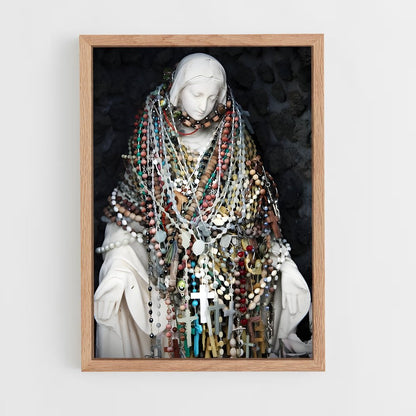 ap-virgin mary-6 cadre Bois clair