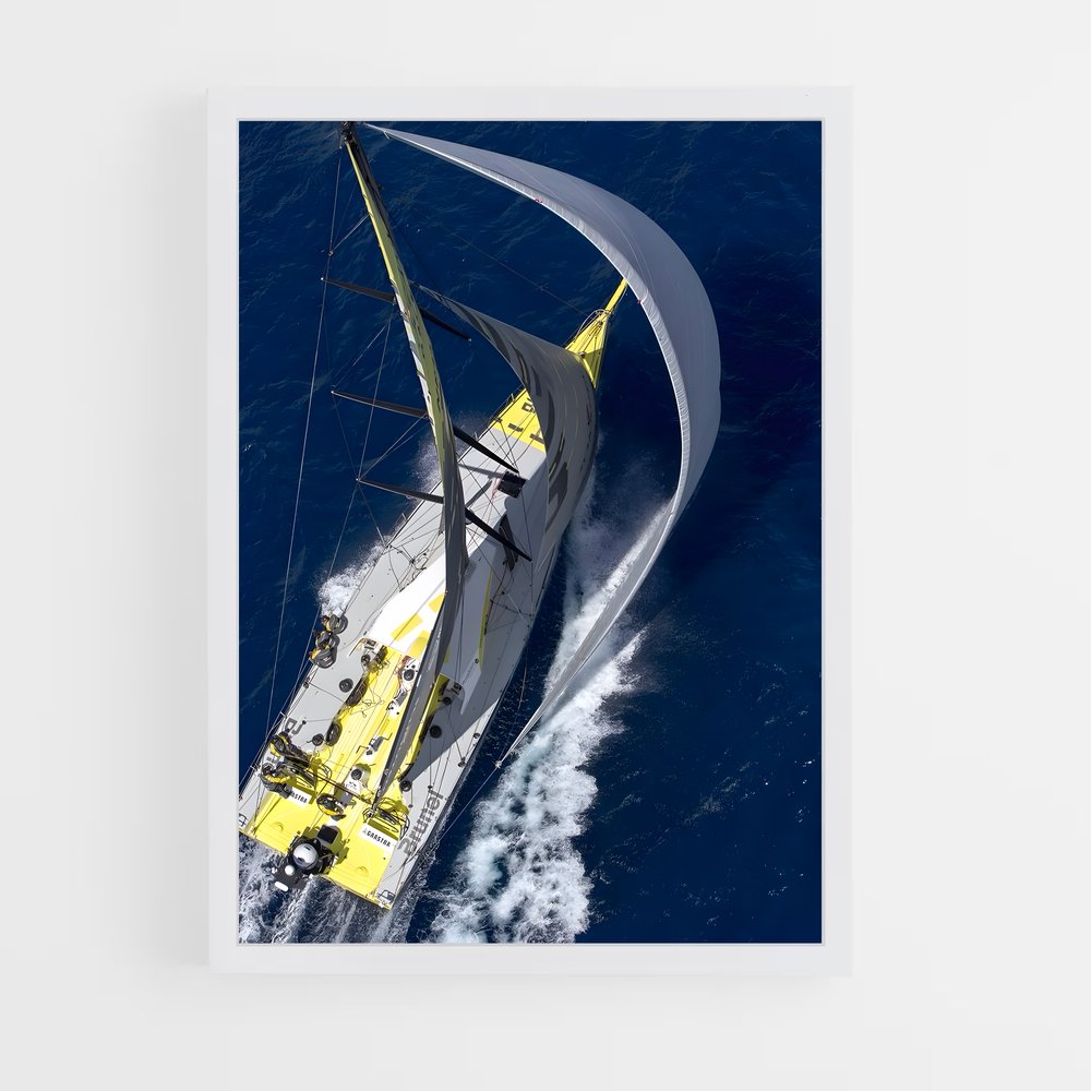 ap-volvo ocean race sailing-3 cadre Blanc