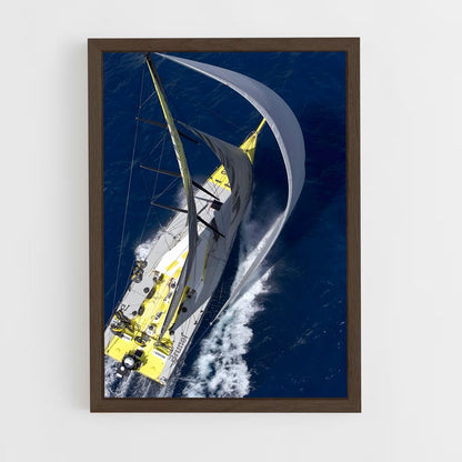 ap-volvo ocean race sailing-3 cadre Bois foncé