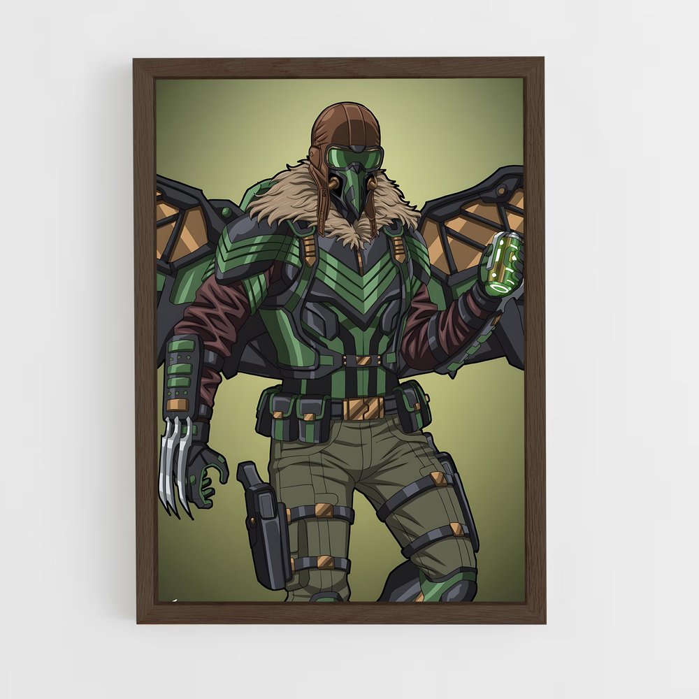 ap-vulture spider-man-4 cadre Bois foncé