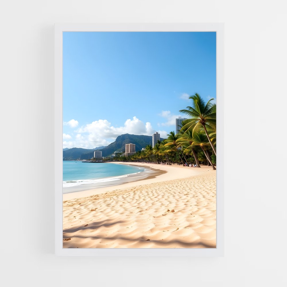 ap-waikiki beach-1 cadre Blanc
