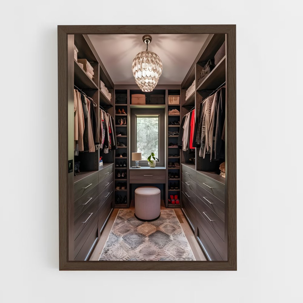 ap-walk-in closet-9 cadre Bois foncé
