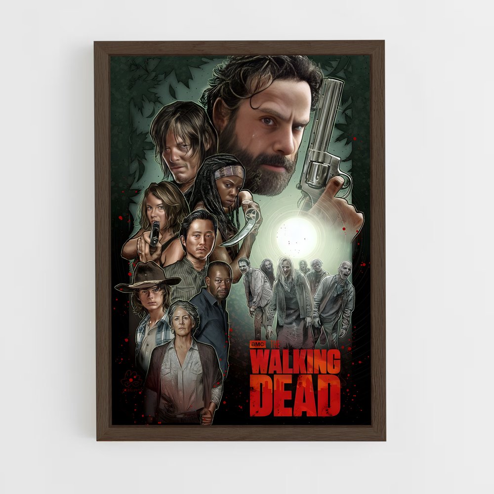 ap-walking dead-3 cadre Bois foncé