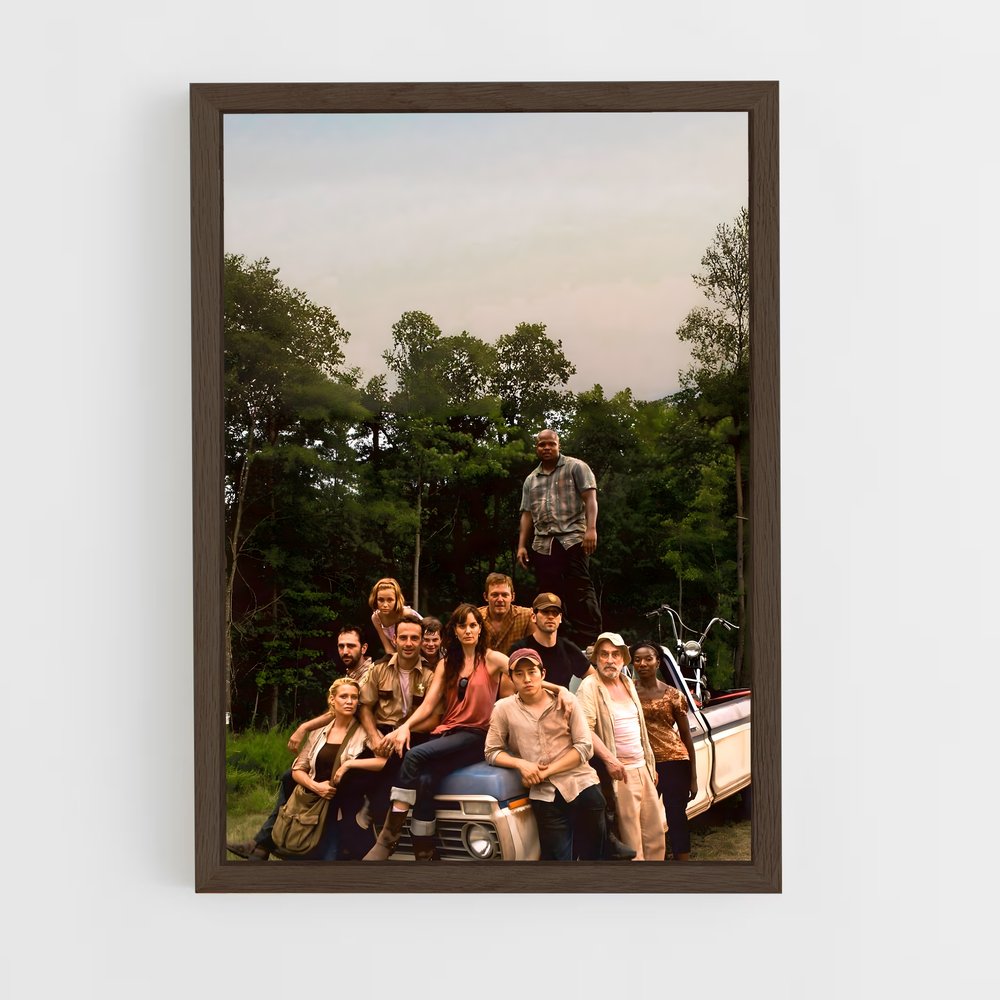 ap-walking dead-4 cadre Bois foncé