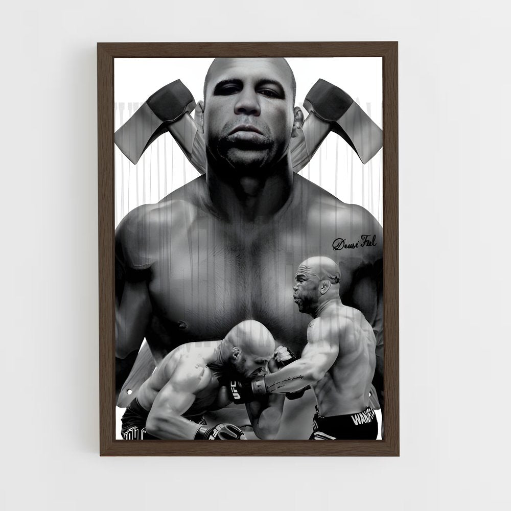 ap-wanderlei silva-2 cadre Bois foncé