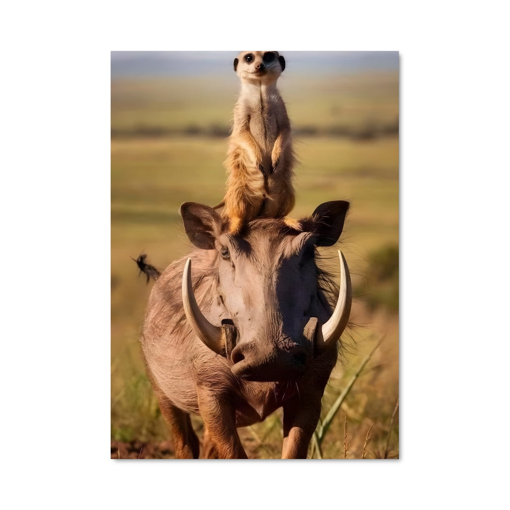 Poster Le Suricate et le Warthog