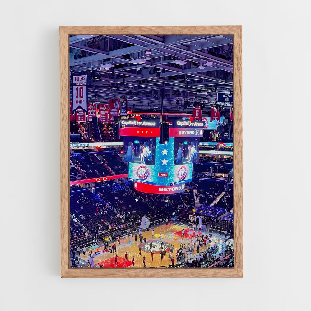 ap-washington wizards-6 cadre Bois clair