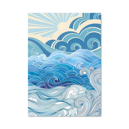 Poster Vagues Éclairantes