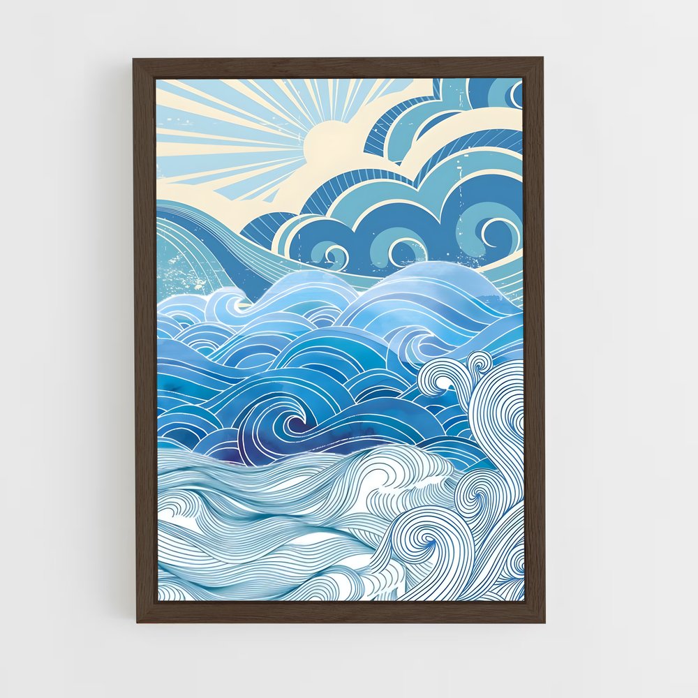 ap-wave patterns-1 cadre Bois foncé