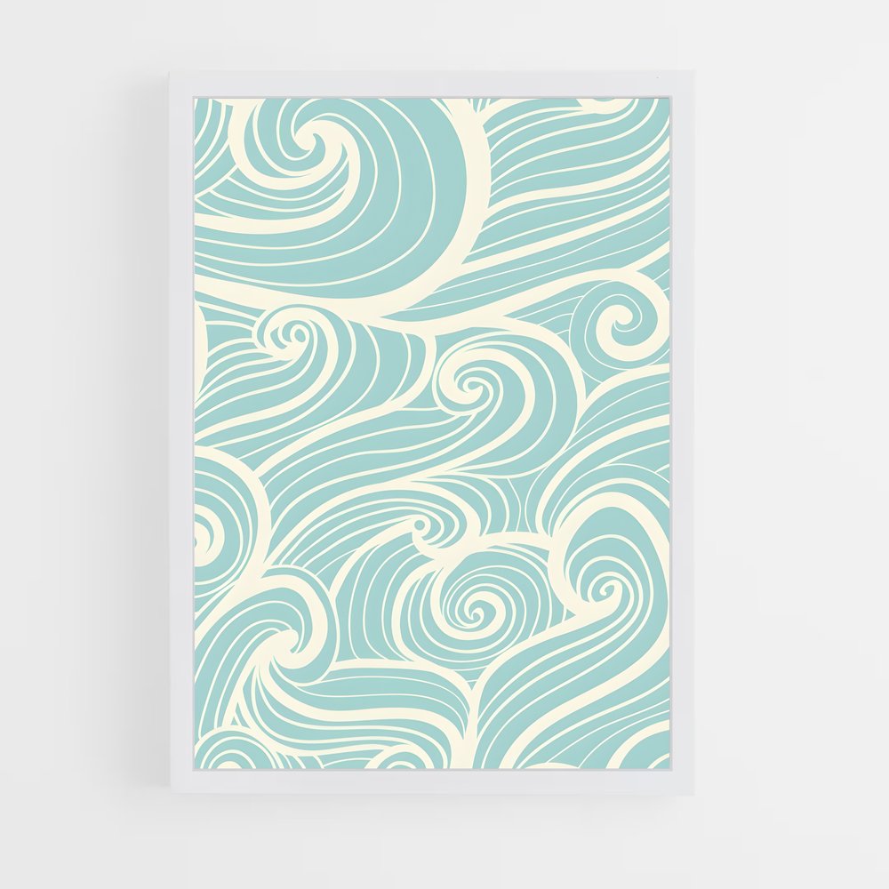 ap-wave patterns-6 cadre Blanc