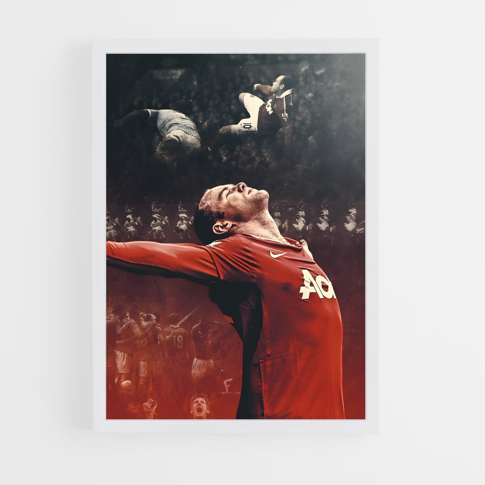 ap-wayne rooney-4 cadre Blanc