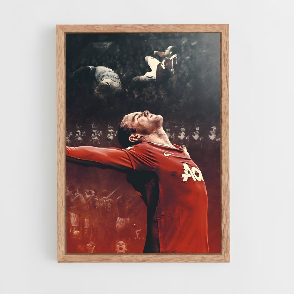 ap-wayne rooney-4 cadre Bois clair