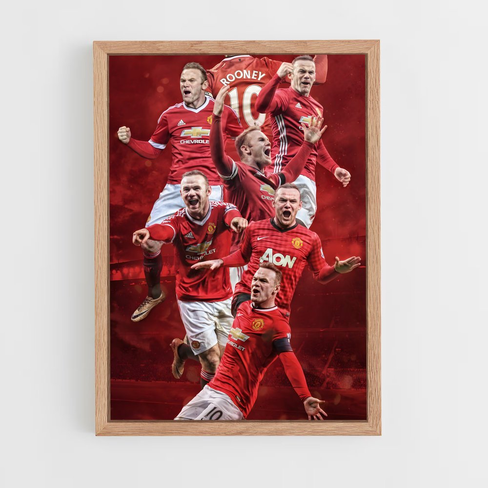 ap-wayne rooney-8 cadre Bois clair