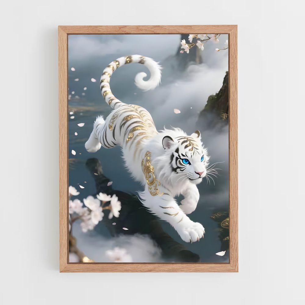 ap-white tiger-3 cadre Bois clair