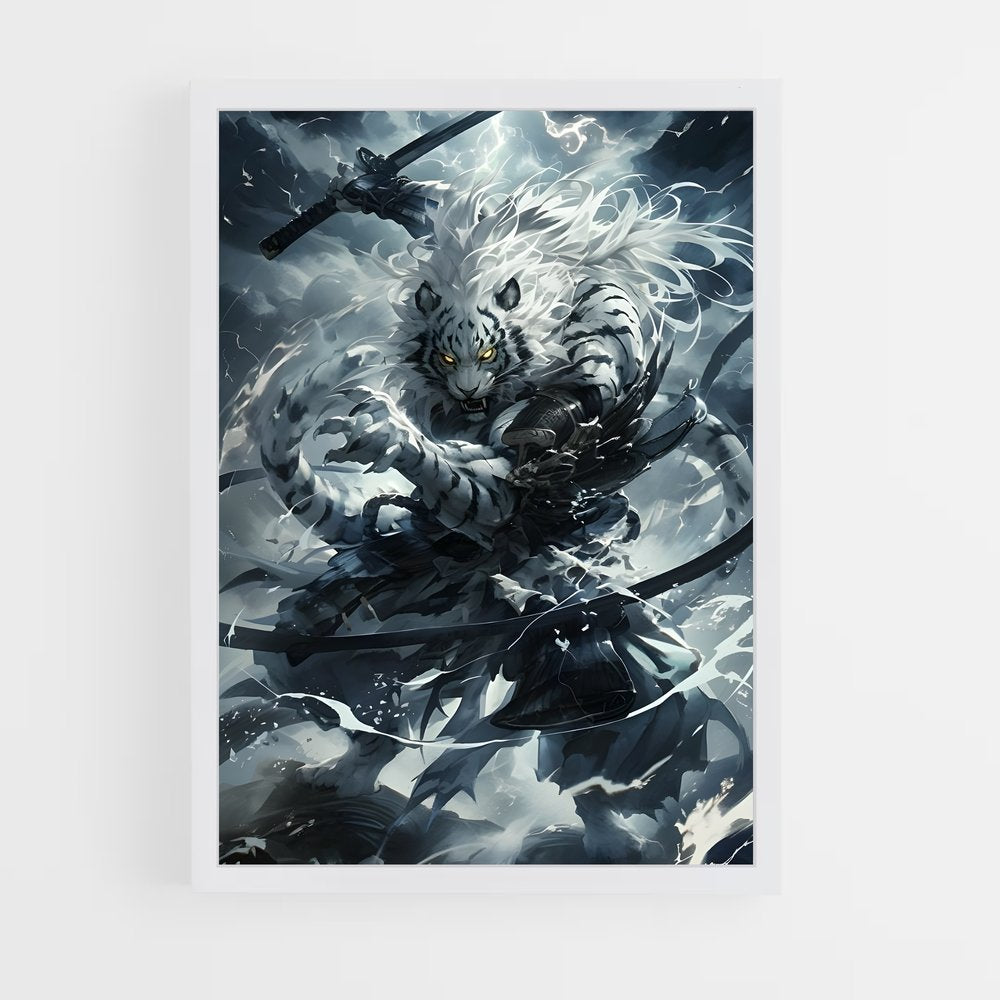 ap-white tiger-8 cadre Blanc