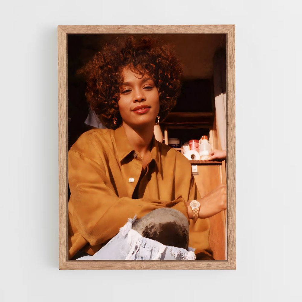 ap-whitney houston-2 cadre Bois clair