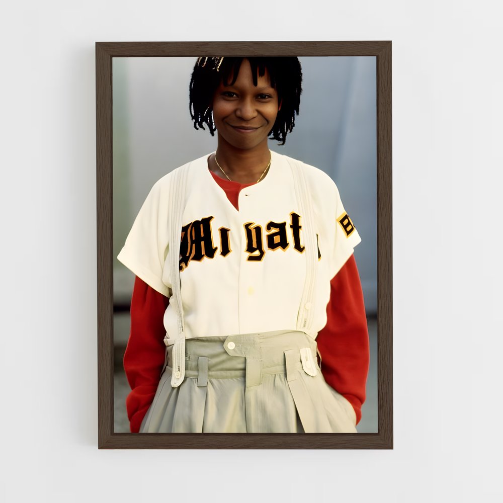 ap-whoopi goldberg-8 cadre Bois foncé