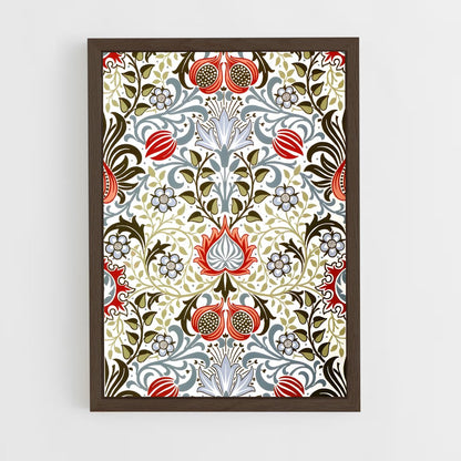 ap-william morris patterns-8 cadre Bois foncé