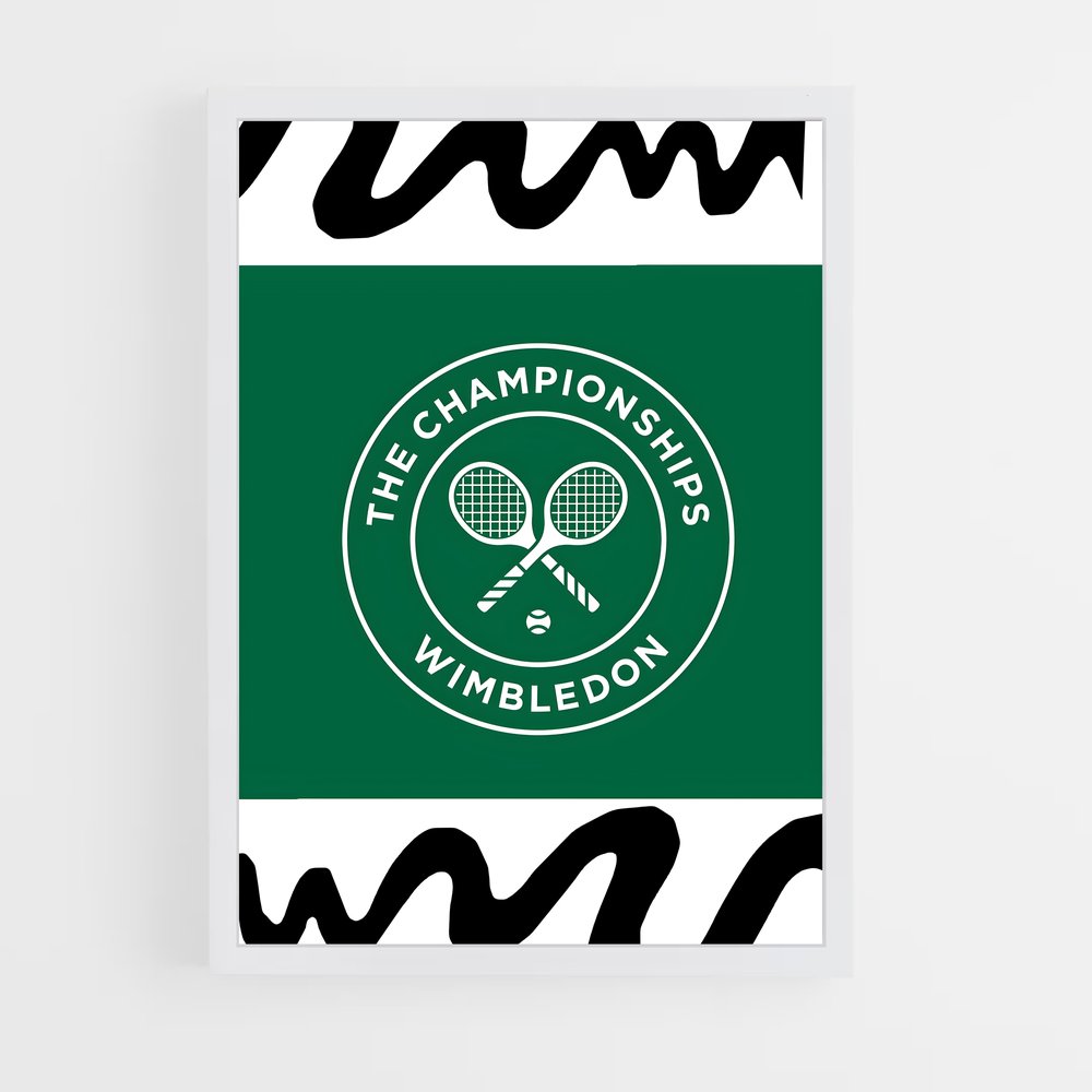 ap-wimbledon flag-1 cadre Blanc