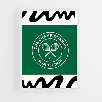 ap-wimbledon flag-1 cadre Blanc