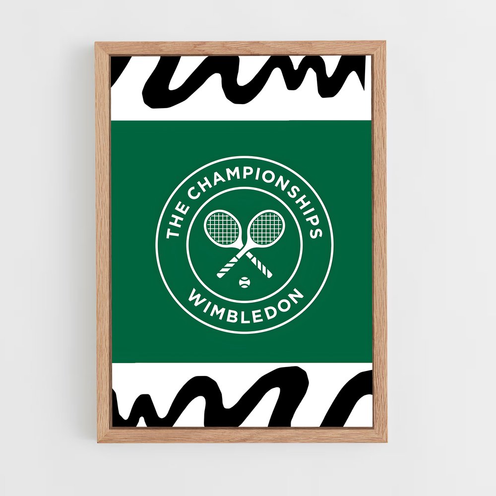 ap-wimbledon flag-1 cadre Bois clair