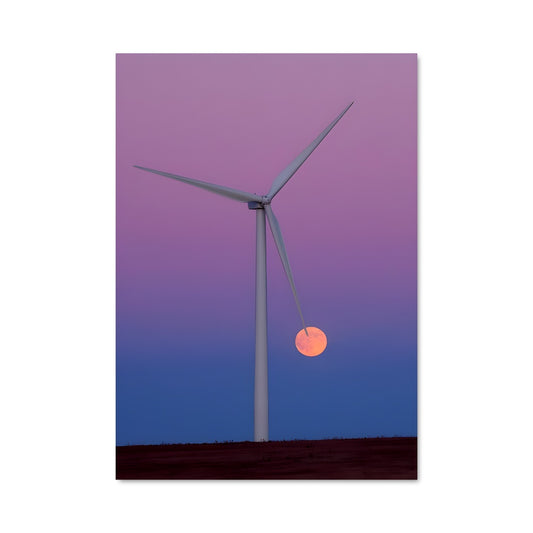 Poster Lune Éolienne