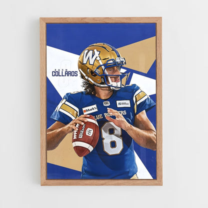 ap-winnipeg blue bombers-2 cadre Bois clair