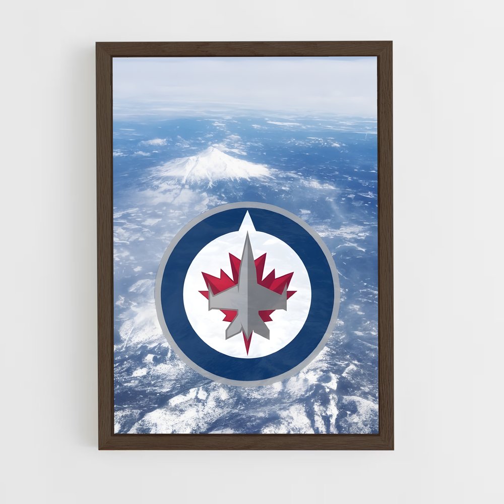 ap-winnipeg jets-12 cadre Bois foncé