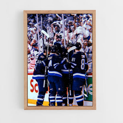 ap-winnipeg jets-5 cadre Bois clair