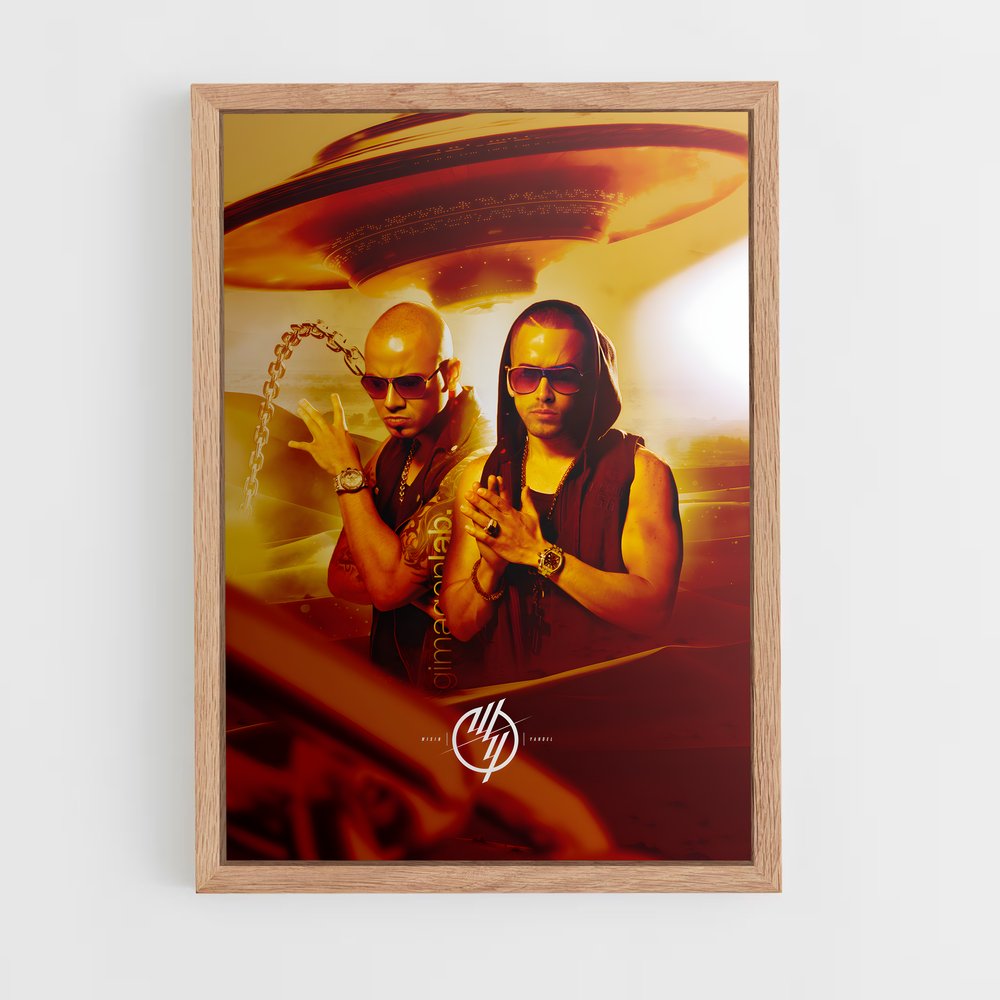 ap-wisin and yandel-2 cadre Bois clair