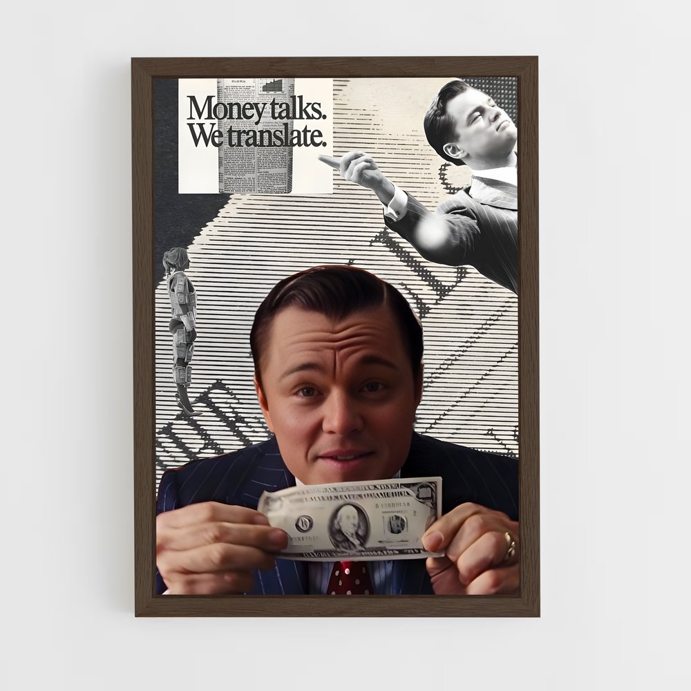 ap-wolf of wall street-2 cadre Bois foncé