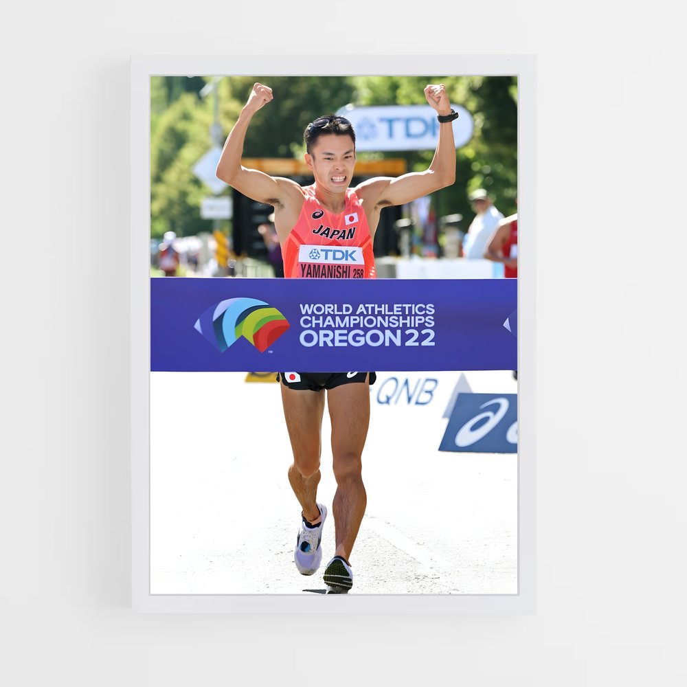 ap-world athletics championships race walking-3 cadre Blanc