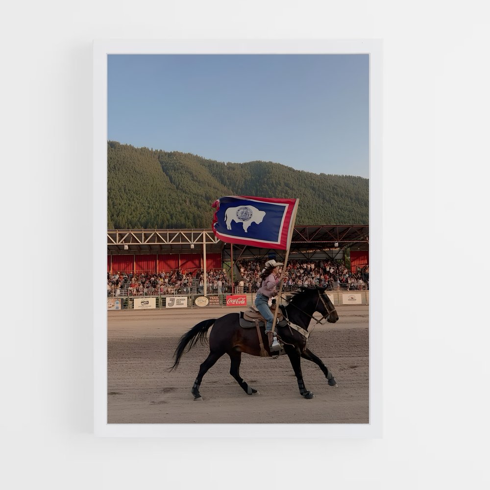 ap-wyoming flag-1 cadre Blanc