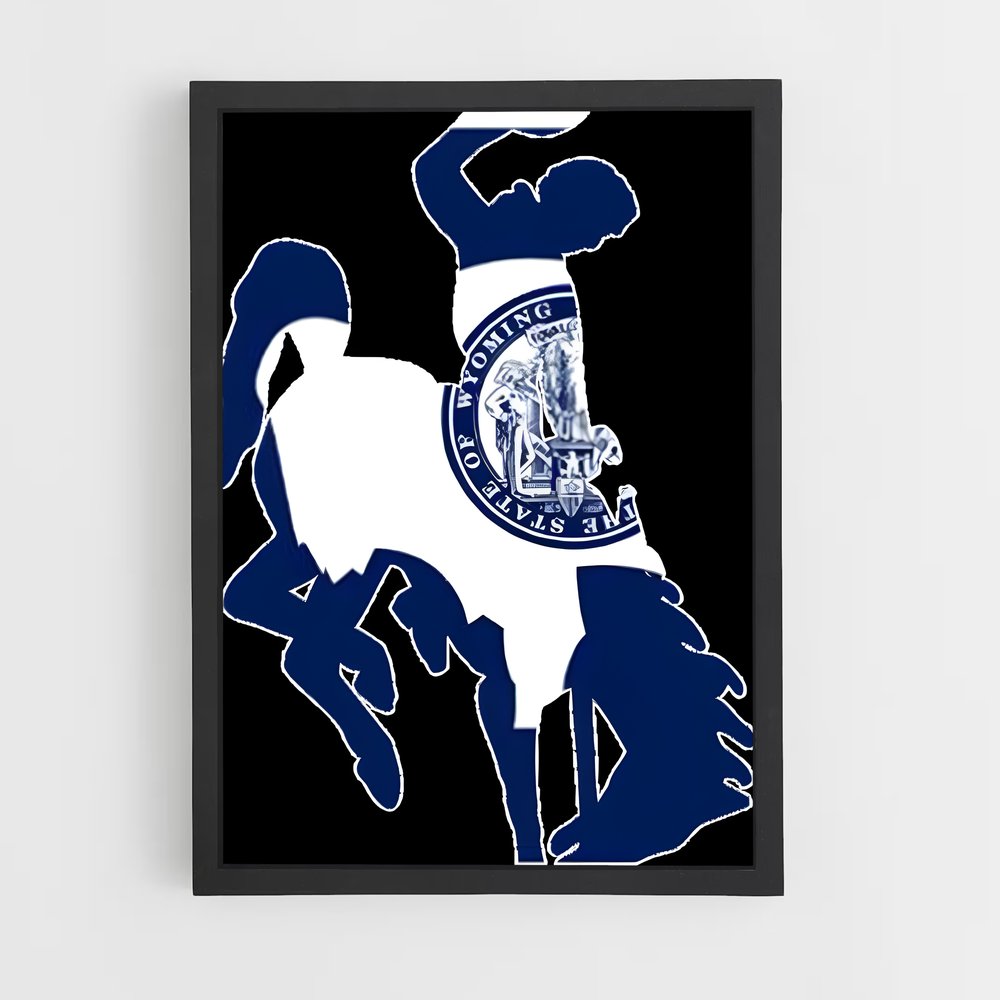 ap-wyoming flag-2 cadre Noir
