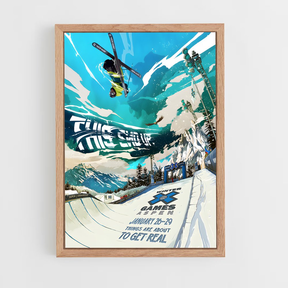 ap-x games skiing-5 cadre Bois clair